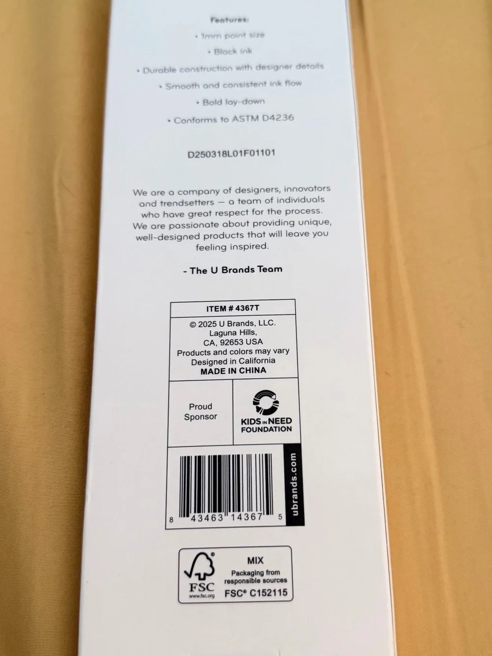 NWT U Brands The Monterey Metal Body Ballpoint Pens - 3 Pack Black Ink